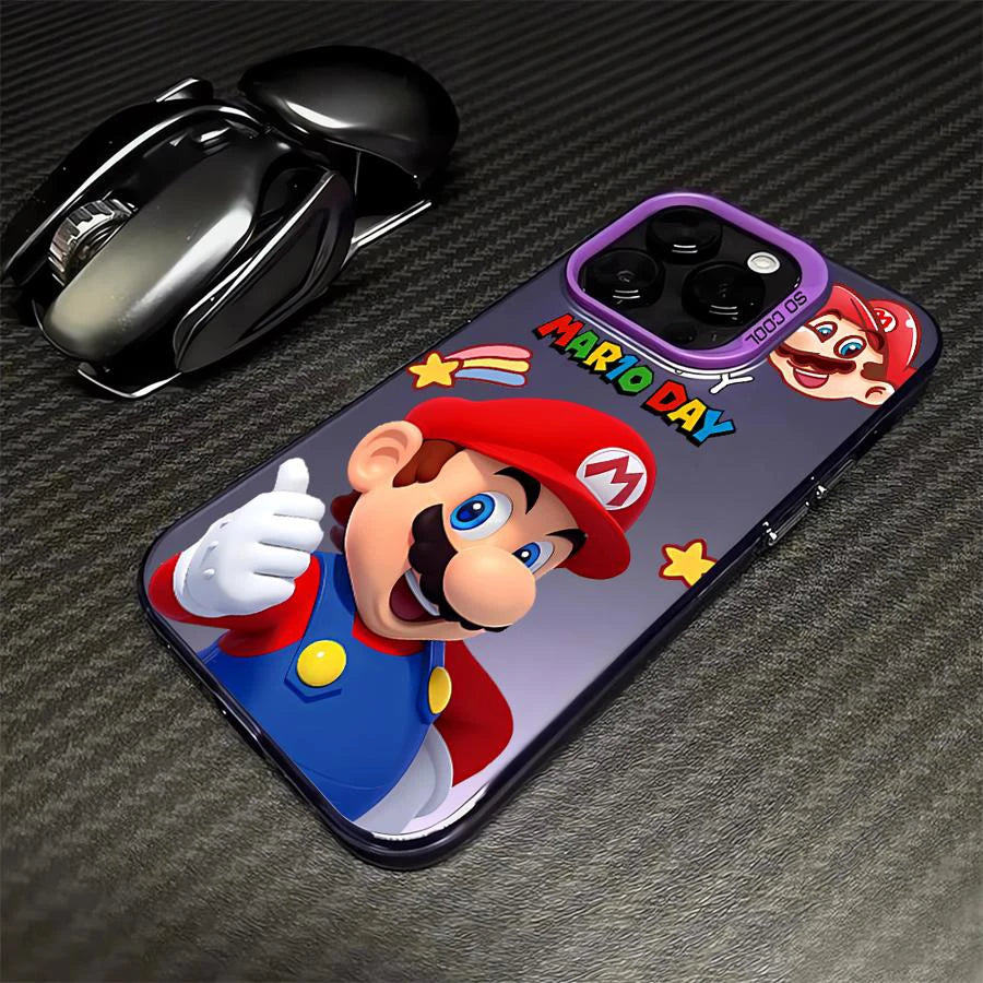 Cartoon S-Super M-Marios Bros Phone Case For iPhone 16 15 14 13 12 11 Pro Max 7 8 Plus XR XS Max Shockproof Silicone Matte Cover