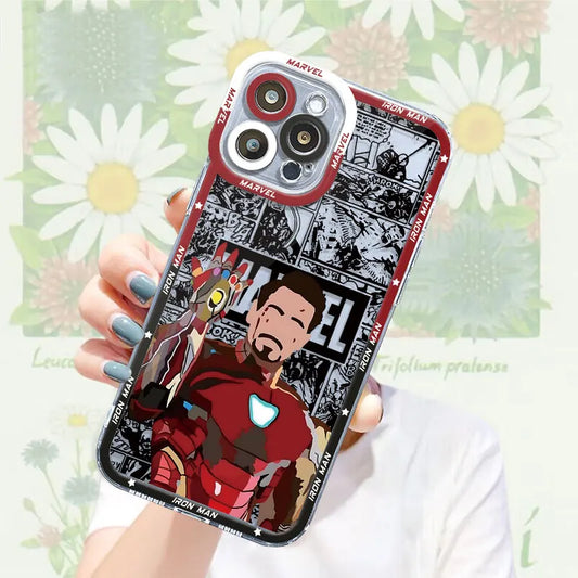 Marvel Iron Man Donnys Loki Case for iPhone 15 Pro 11Pro Max XR 12 13 Mini XSmax 14 7 Plus SE 6 8 X XS Phone Clear Fundas Cover