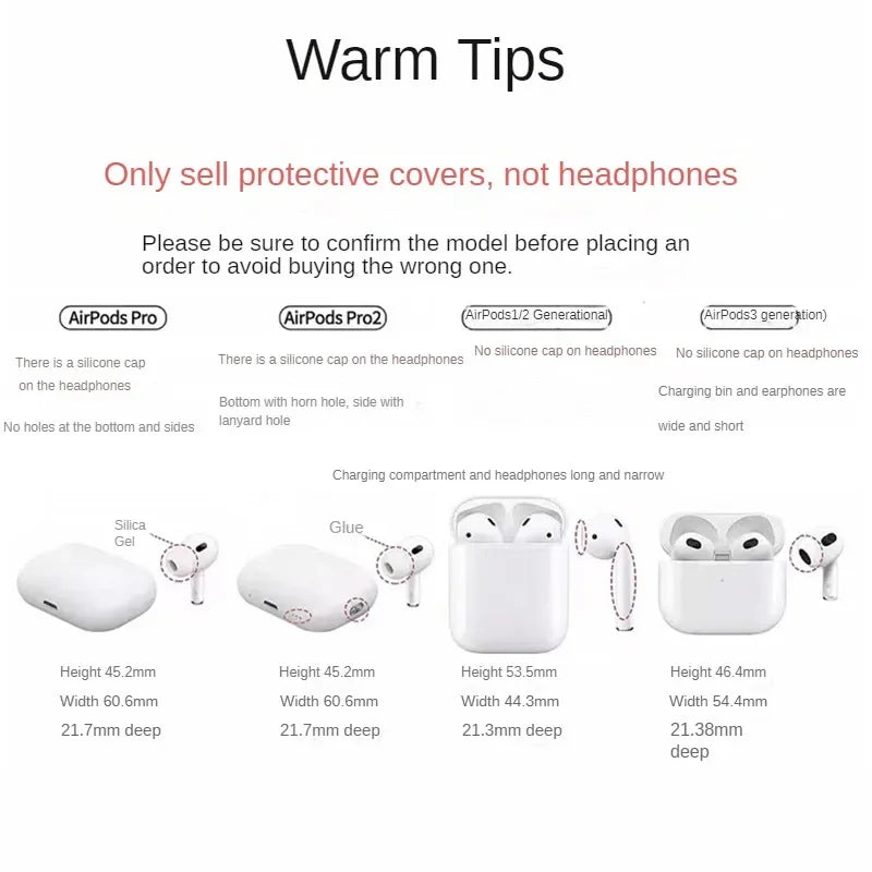 Christmas gifts, Halloween activities.for Airpod Pro2 2 3 4 Headphone Cover for Air Pods 4rd Gen Fashion Cute Simple Earpods Cas