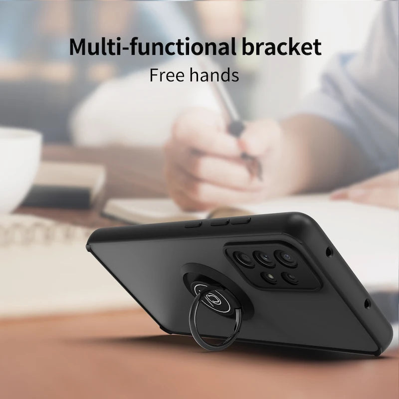 Shockproof Armor Matte Case For Samsung Galaxy A55 A54 A35 A15 A34 A25 A14 A53 A33 A52S S23 S22 S24 Ultra Plus Ring Magnet Cover