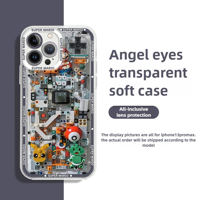 Super M-Marios Bros Clear TPU Case for Xiaomi Redmi Note 14 13 12 5G Plus 11 Pro 14C 13C 12C 10S 9 4G A2 A1 Soft Silicone Cover