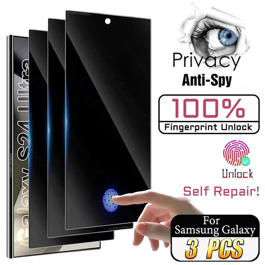 Self Repair Film For Samsung Galaxy S25 Ultra S24 S23 S22 S20 Plus Privacy Screen Protector Unlock S21 5G Note 20 Not Glass