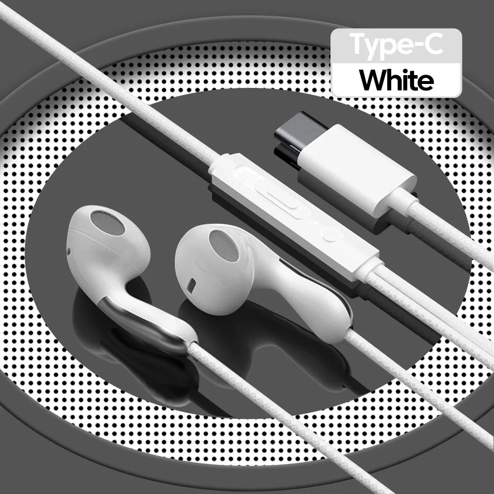 Type C Wired Earphone For Samsung Galaxy S24 S23 S22 Ultra USB-C Headphones A53 A52 A34 A54 Note 20 10 3.5mm Jack Earbud Headset
