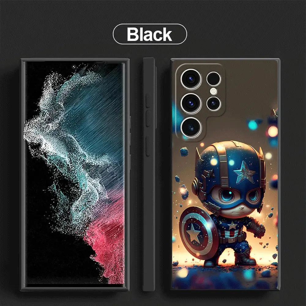 Marvel Iron Man Cover Phone Case for Samsung Galaxy S24 Ultra S22 S23 Ultra S21 S20 FE 5G Protective Soft Cases Cute