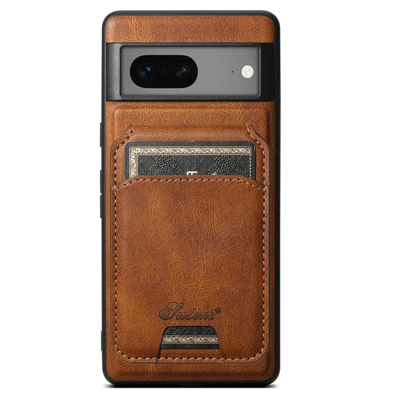 Magsafe Wallet Phone Case Card Holder Leather Magnetic Pocket Cover Case For Google Pixel 9 10 Pro 8 7 6 Pro 6A 7A Pixel8Pro