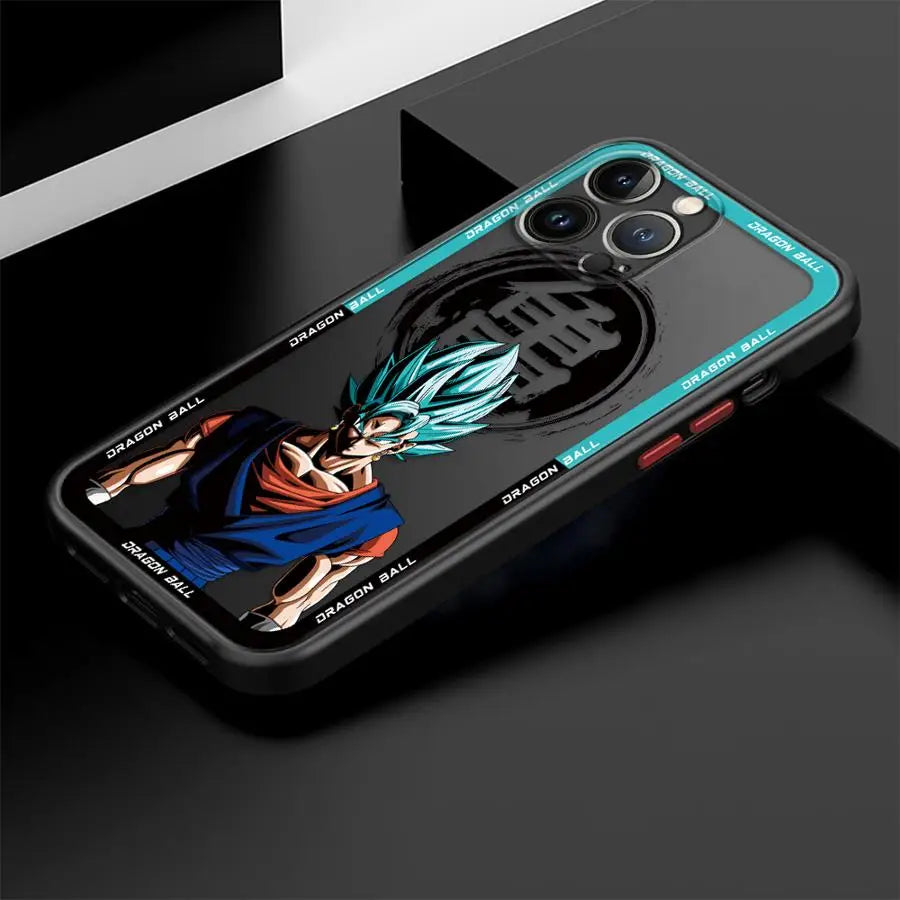 Soft Edge Case for iPhone 13 Mini 11 11 Plus 16 12 15 Pro MAX 14 XS 8 7 SE XR 16 Plus 12Pro 14Pro Hot Blooded Anime Goku