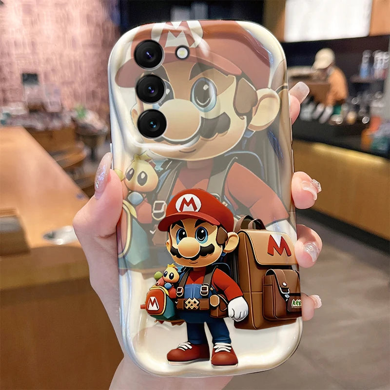Super M-Marios Bros Case for Samsung Galaxy S24 S23 S22 S21 Ultra Plus S20 FE A73 A72 A71 A55 A54 5G A53 A52 4G A50S A50 Cover