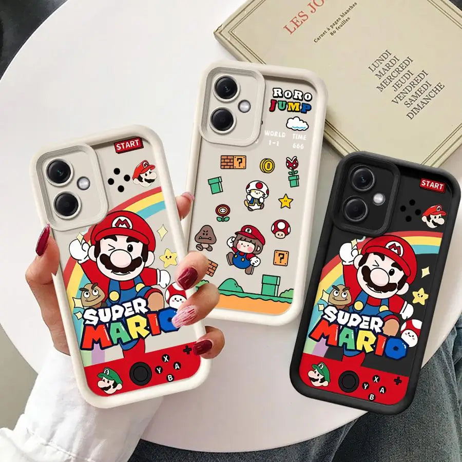 Super M-Marios Bros Game Phone Case for Xiaomi Redmi 12C 13 13C 12 4G A1 A2 Plus A3x Poco X3 Pro C51 C50 C61 soft funda case