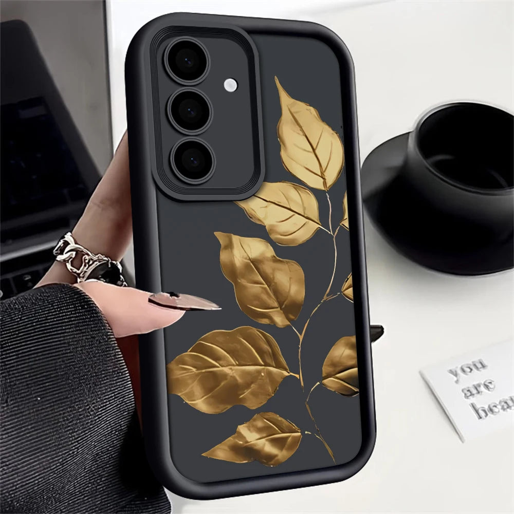 Petal Leaf Diagram Silicone Phone Case For Samsung Galaxy S23 S22 S21 S25 S24 S20 Ultra FE A35 A15 A25 A55 Note 20 Plus 5G Cover