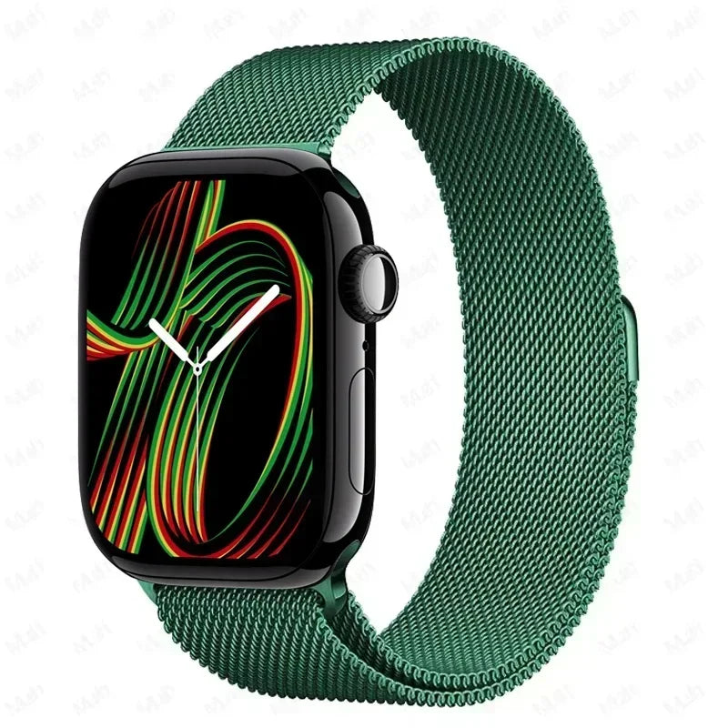 Milanese Strap For Apple Watch Ultra 2 49 46mm 42mm 44mm 40mm 45mm 41mm 38mm Bracelet For iWatch Series 10 9 3 6 5 SE 7 8 Strap