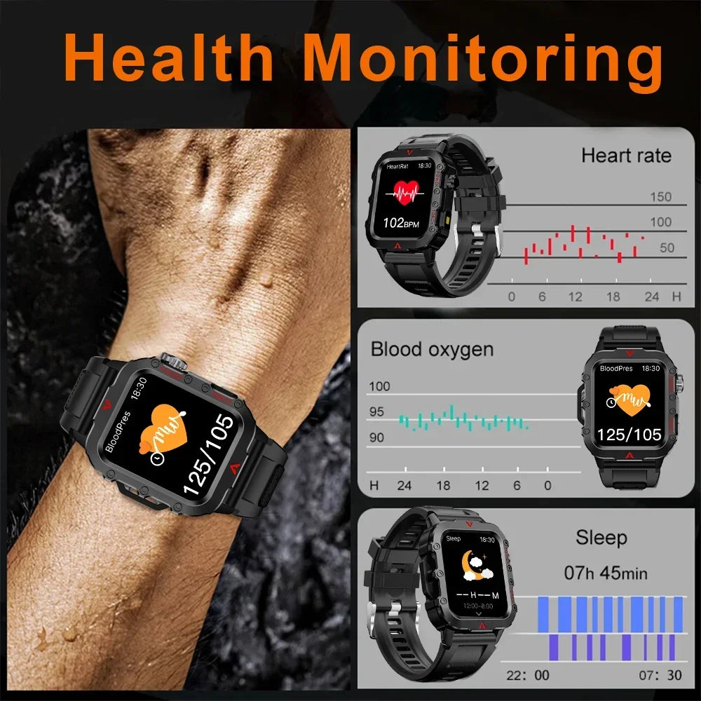2024 New LED Men's Smartwatch Bluetooth Talking Smartwatch Multi Sport Mode Health Monitoring Smart Watch