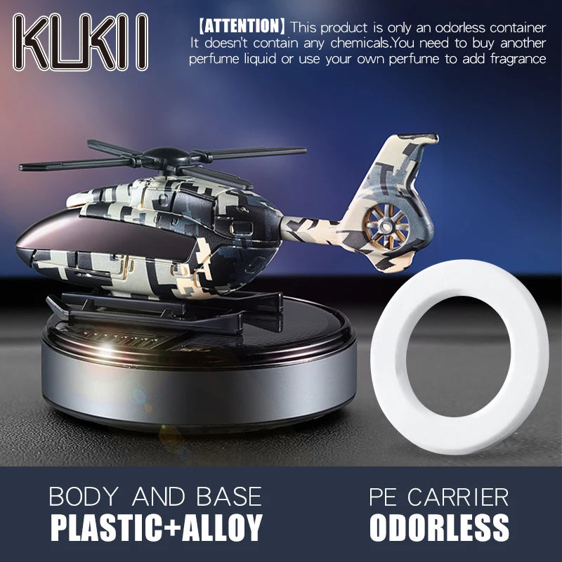DIY Perfume Odorless solar powered energy car accessories helicopter ornaments air fresheners decorations fragrance diffuser men