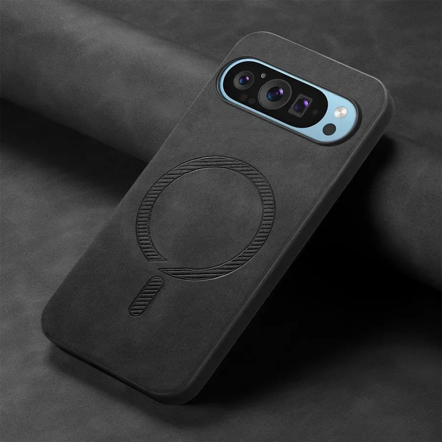 For Google Pixel 9 Pro XL Case Pixel9 Pro 9A Luxury Leather for Magsafe Magnetic Wireless Charging Cover for Pixel 7 8 Pro 7A 8A
