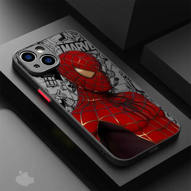 Marvel Spider-Man Venom Cover Phone Case for iPhone 11 12 Mini 13 14 16 15 Pro 15 16 Pro Max Matte Hard Shell