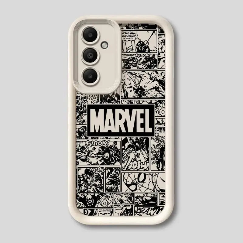 Phone Case for Samsung Galaxy A15 A25 A35 A55 A51 A71 A72 A73 A52 A52s A53 A54 5G TPU Silicone Soft Avengers Marvel Logo Comics