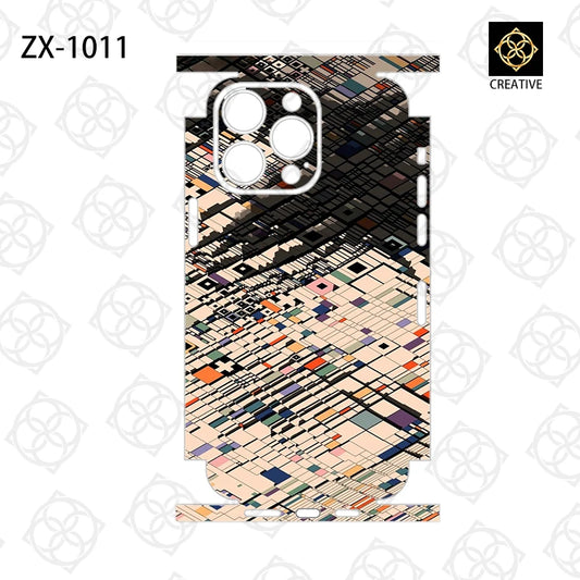 For iPhone 14 13 Pro Max 12 Mini 15 16 Colorful 3M Film Wrap Stickers Cases Back Cover Decal Skin Film Protector Sticker