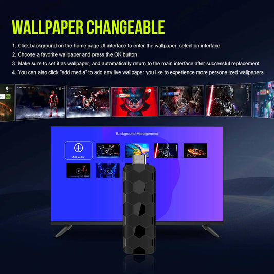 R3+ Mini TV Stick Dual UI Interface Android 16 ATV Ram 8GB Rom 128GB RK3518 Wifi 6 Voice Remote Control Global Streaming TV Box