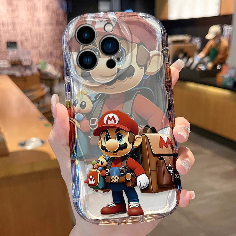 Super M-Marios Bros Wave Case for iPhone 15 14 Pro Max 13 12 Mini 11 XS X XR 8 7 6 6S Plus SE 2022 2020 Soft Silicone Back Cover