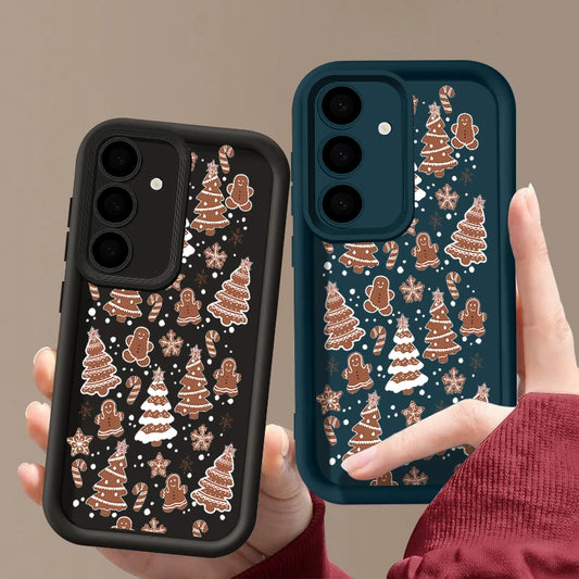 Merry Christmas Trees Case For Samsung Galaxy S25 Edge S24 S23 Ultra S22 Plus A17 A56 A36 A26 A16 A55 A15 A54 S24 S25 FE Cover