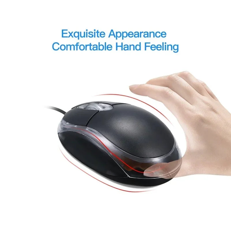 Usb Optical Mouse Mini USB Mouse Wired 1000 DPI Optical LED 2 Buttons Desktop Computer Notebook Universal Mouse office Home