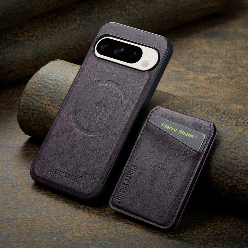 EUCAGR 2 In 1 Magnetic PU Leather Phone Case for Google Pixel 10A 9 9Pro XL 8A 8Pro 8 7 7A 7Pro Wallet Cover Cards Holder Cover