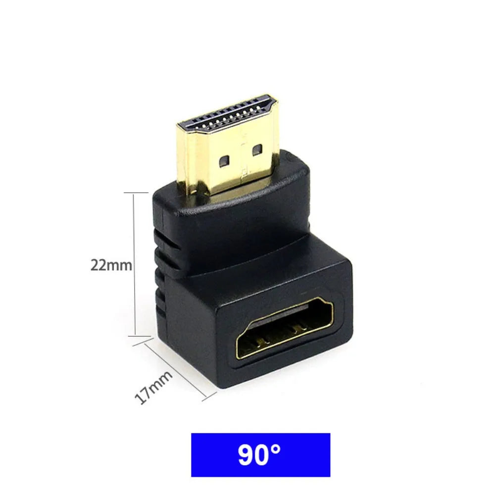 4K Adapter HDMI-compatible 90 Degree Right-angle Adapter 270 Degree Male To Female Elbow Connector Converter