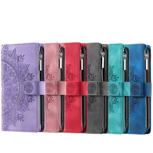 Leather Flip Case For Samsung Galaxy S25 S23 S24 Ultra S22 S21 Plus S20 FE S10 + Note 20 10 9 8 Card Wallet Embossing Phone Bag