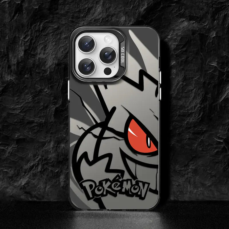 Anime Phone Case For Gengars P-Pokémons iPhone 16 15 14 13 12 11 Pro Max X XR XSMAX 8 7 Plus Candy Matte Shockproof Back Cover