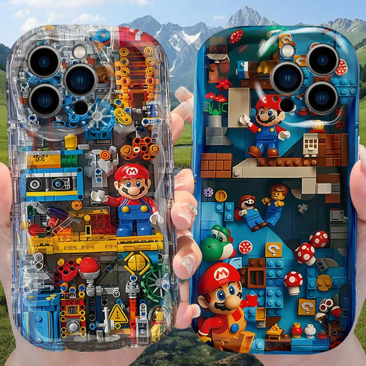 Cartoon Shockproof Phone Case for iPhone 17 Air 16 E 15 Pro Max 14 13 12 Mini 11 Pro Max Mushroom Liquid Silicone Covers Funda