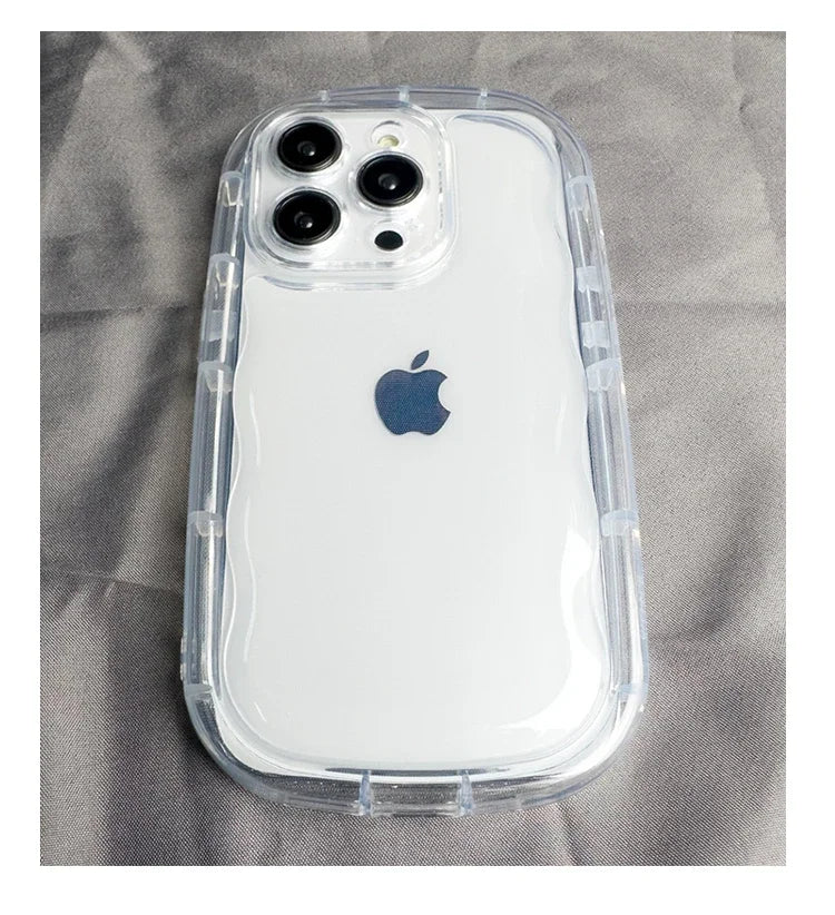 Transparent Soap Soft Case for iPhone 16 15 14 13 12 11 Pro Xs Max Mini 16 Plus Clear Camera Protection Airbag Shockproof Cover