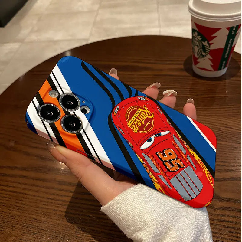 Cars Lightning McQueen 95 Phone Case for iPhone 16 15 14 13 12 11 Pro Max XS XR XSMax 6 7 8 Plus Glossy Film Hard PC Cover