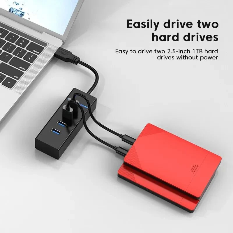 4 Ports USB 3.0 Hub USB Hub High Speed USB Splitter Adapter 5Gbps PC Computer Accessories Multiport Hub 4 USB 3.0 2.0 Ports