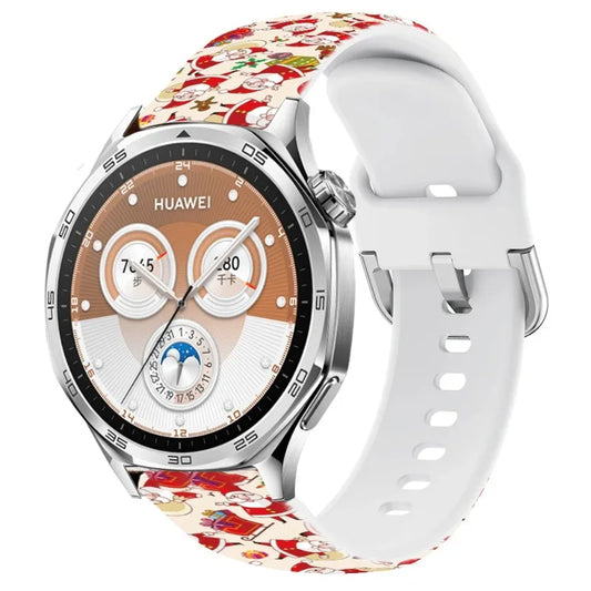 20/22mm Christmas Silicone Strap For Huawei Watch GT5-4-3 Pro 46mm/Redmi Watch 5 Active/Lite Bracelet Wristband For Amazfit GTR4