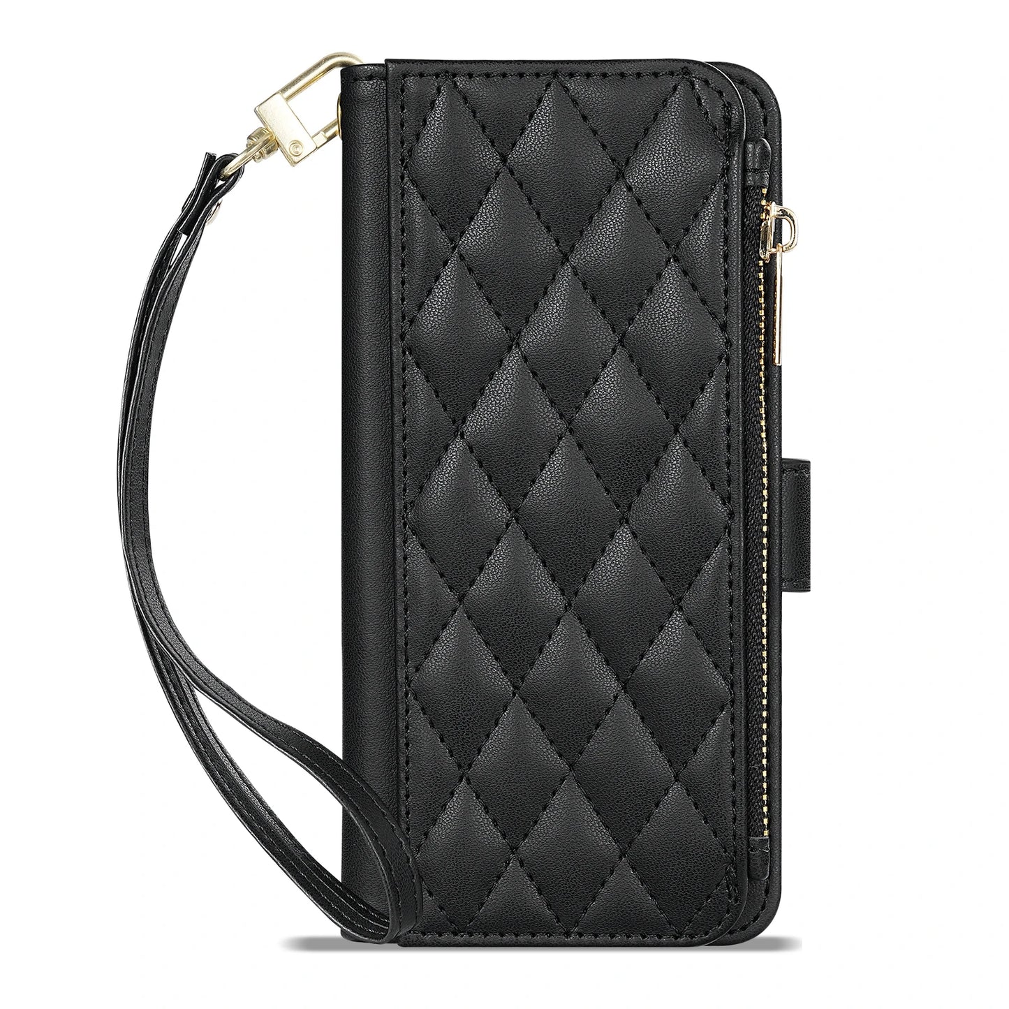 Wallet Small Fragrance Zipper Card Slot Kickstand Magnetic Flip Leather Case For Samsung Galaxy S25 Ultra S24 FE S23 Plus S22