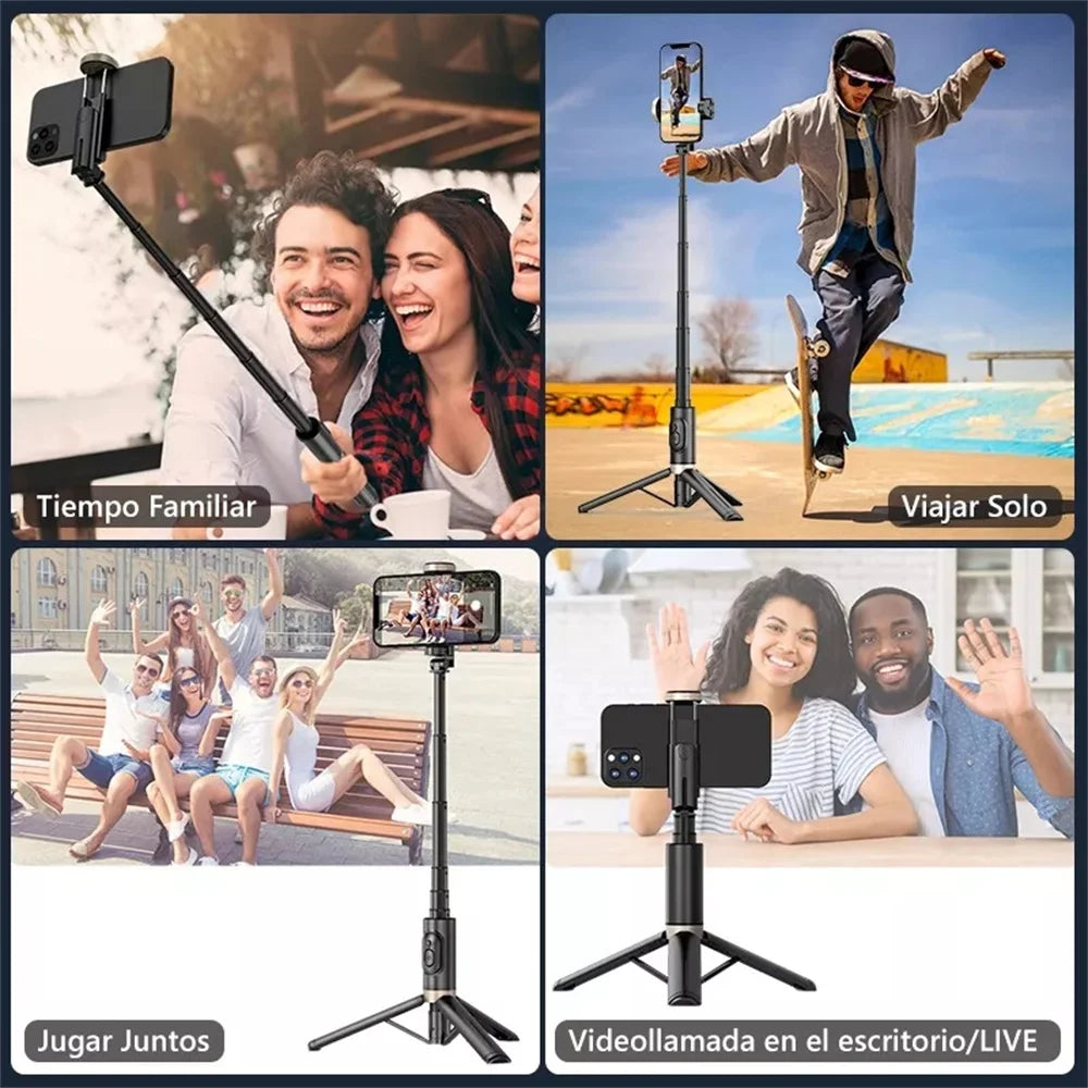 2025 NEW Bluetooth Selfie Foldable Wireless Tripod with Bluetooth Shutter Monopod Live Photograph for iphone