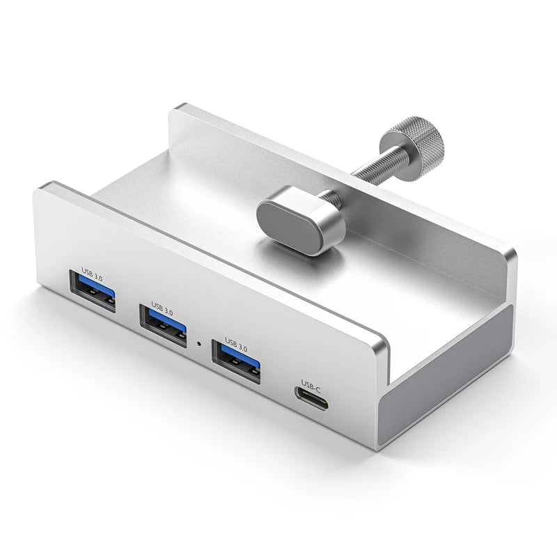 Aluminum Type C 4 Port USB 3.0 HUB Phone Holder SD TF USB Memory Card Reader DC Power Adapter Splitter Multiple Extend Dock