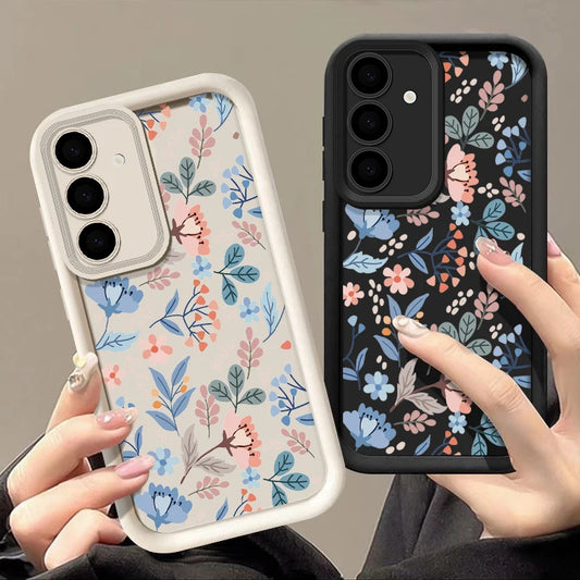 Small Flowers Phone Case For Samsung Galaxy S25 Edge S24 S23 Ultra Plus S24 FE A55 A54 A15 A14 A35 A25 A16 A56 A26 A36 TPU Cover