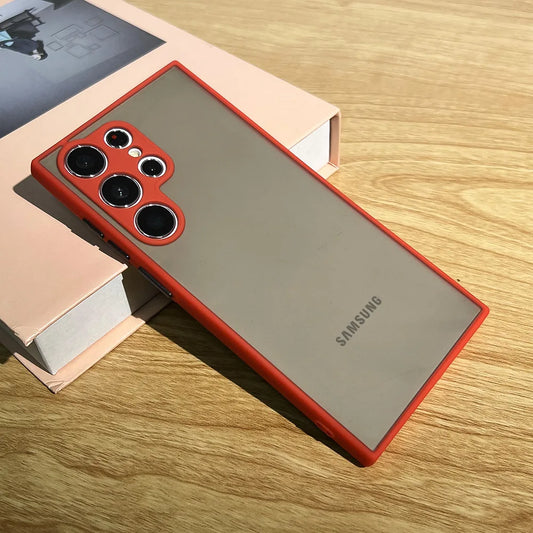 Luxury Aromr Shockproof Case For Samsung Galaxy S24 S21 S22 S23 Plus S20 S21 FE S24 Ultra 5G Skin Feel Protective Cover Cases