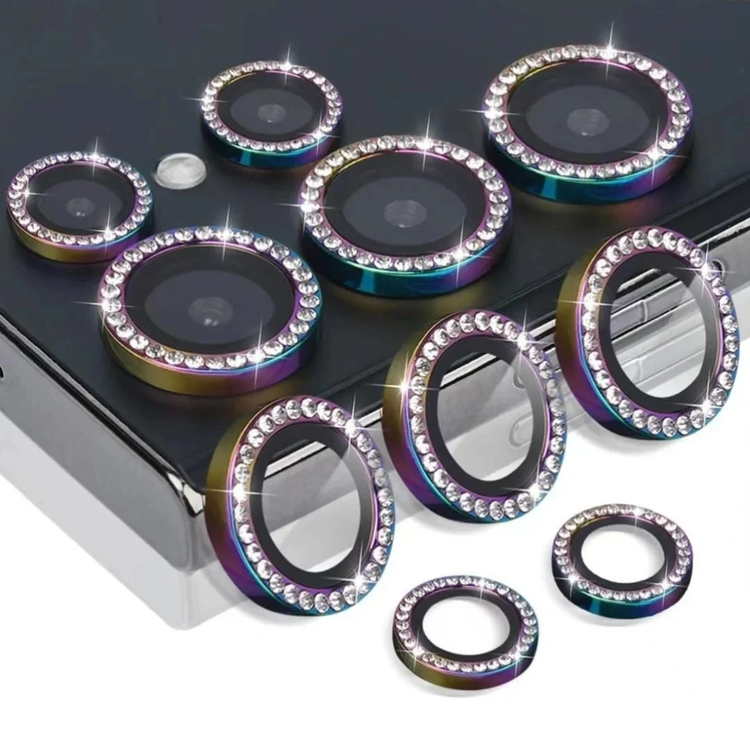 Metal Diamond Ring Lens Camera Protector For Samsung Galaxy S22 S23 S24 Ultra For Galaxy S23 S23 Plus Glass Lens Cap
