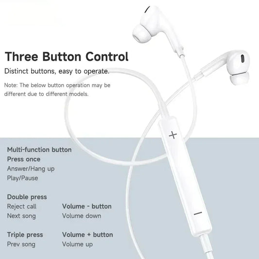 Original Earphones For Apple iPhone 14 Pro Max Lightning Headphones 13 12 11 Mini X XS XR SE 6 7 8 Plus Wired In-Ear Call Earbud