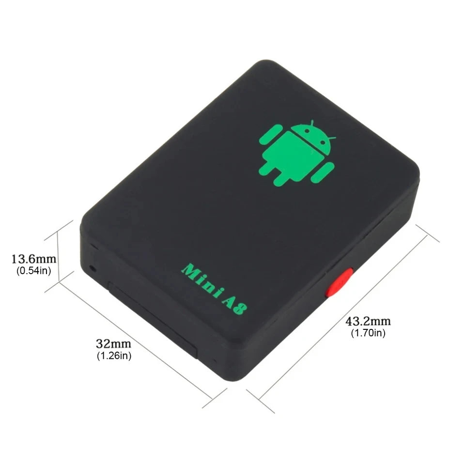 Mini A8 No GPS Tracker Locator RealTime Car Kids Pet GSM/GPRS/LBS Tracking Power Adapter With sOS Button USB Cable