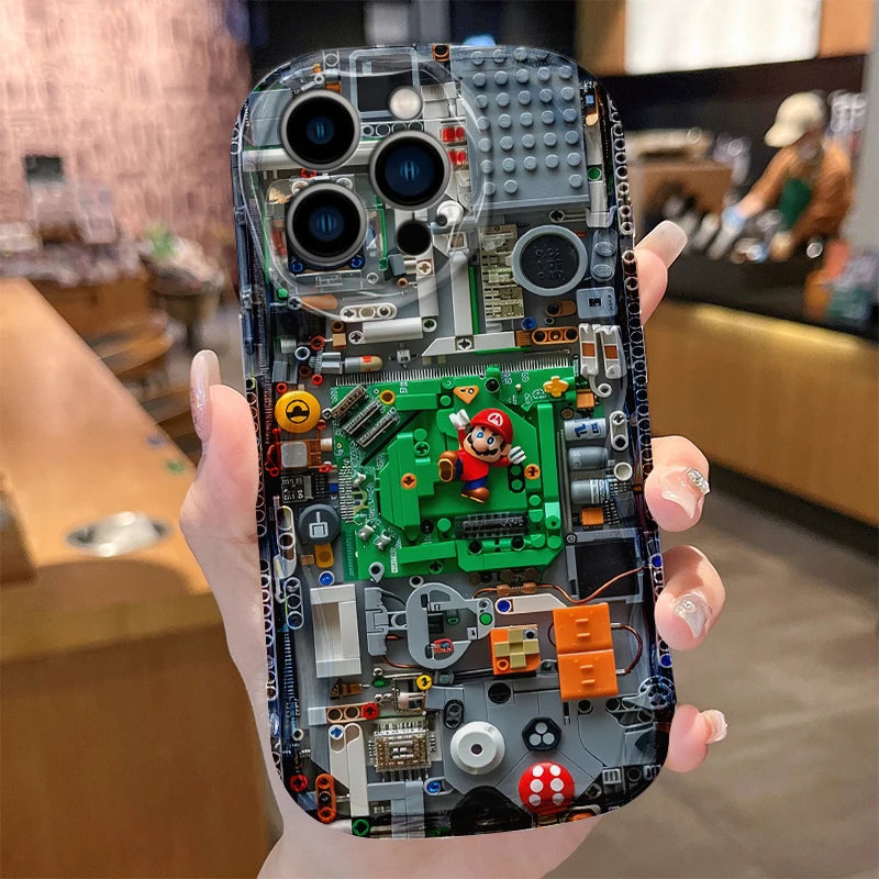 Super M-Marios Bros Case for iPhone 16 E 15 Pro Max 14 13 12 Mini 11 Pro Max XS X 8 7 Plus Soft Silicone Shockproof Covers Funda