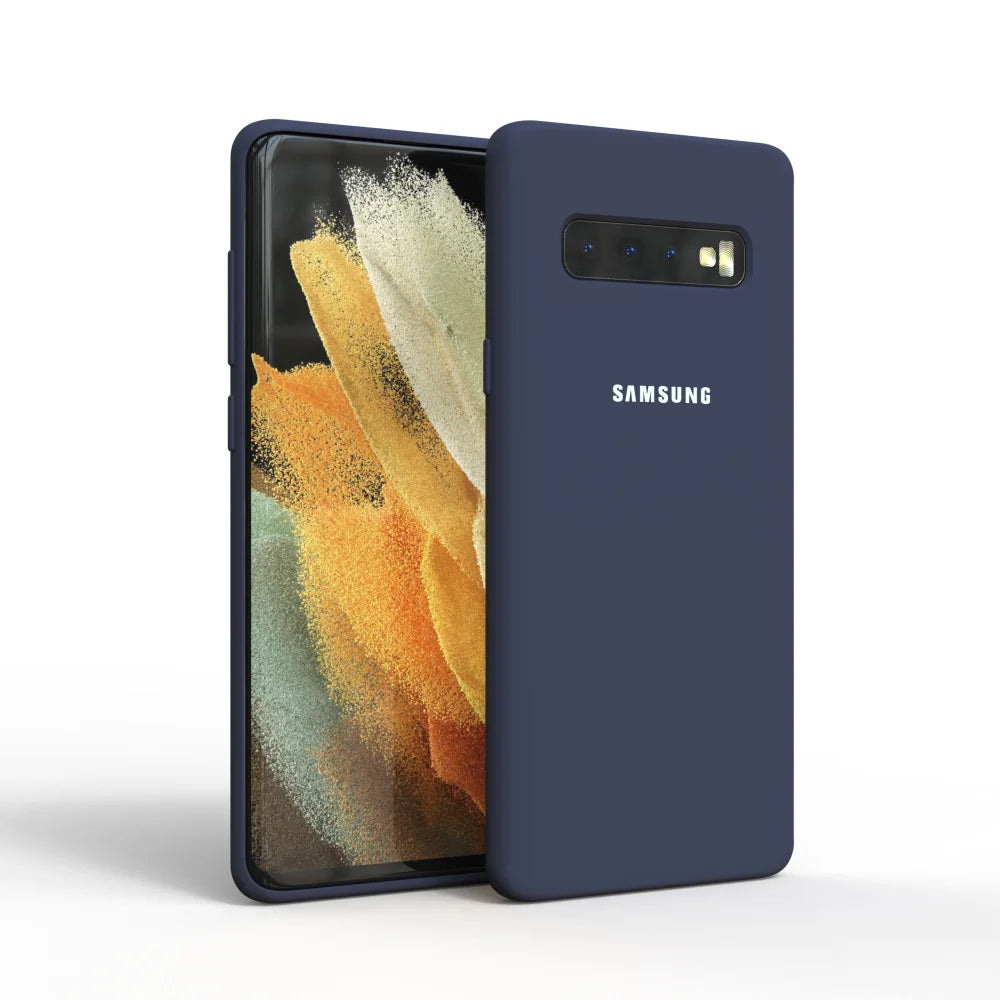 For S10 Case Original Samsung Galaxy S10 Plus S10e Silky Silicone Cover High Quality Soft-Touch Back Protective Galaxy S10+