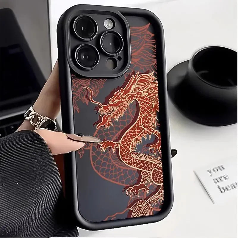 East Dragon Phone Case For Samsung Galaxy S25 S24 S23 S22 Ultra FE A55 A54 A34 A15 A14 A35 A52 A53 5G Shockproof Silicone Cover