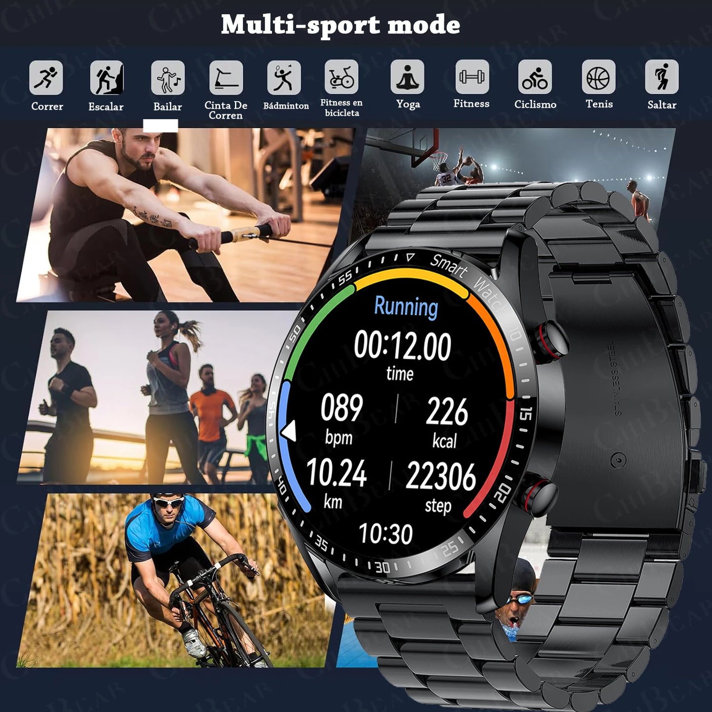 2025 New Voice Call Smart Watch Men GT Series 1.53 inch AMOLED Screen Sports Watch ECG+PPG Health Smartwatch For Android IOS