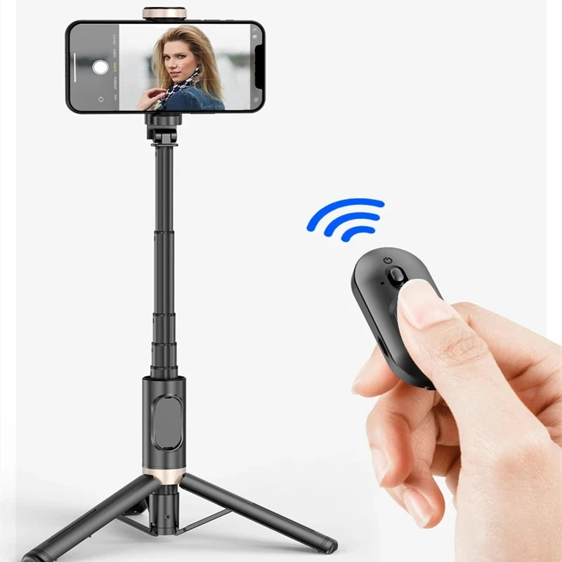 2025 NEW Bluetooth Selfie Foldable Wireless Tripod with Bluetooth Shutter Monopod Live Photograph for iphone