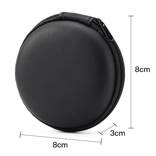 Earphone Storage Case PU Mini Carrying Hard Bag Box Case For Earphone Headphone Accessories Earbuds Memory Card USB Cable