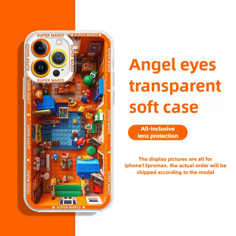 Super M-Marios Bros Clear TPU Case for Xiaomi Redmi Note 14 13 12 5G Plus 11 Pro 14C 13C 12C 10S 9 4G A2 A1 Soft Silicone Cover