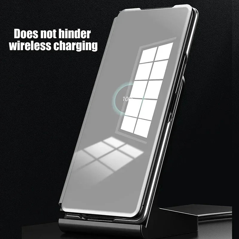 Mirror Flip Case For Samsung Galaxy S25 S24 S23 Ultra S22 S20 Plus Cases For Samsung S23 S24 S21 FE Note 20 Ultra 10 Plus Cover