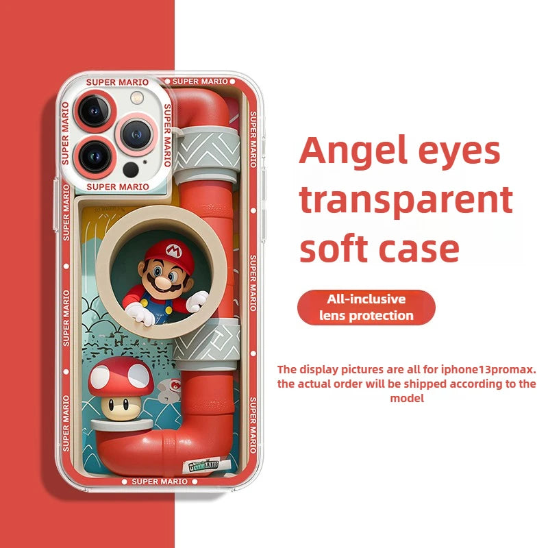 Super M-Marios Bros Clear TPU Case for Xiaomi Redmi Note 14 13 12 5G Plus 11 Pro 14C 13C 12C 10S 9 4G A2 A1 Soft Silicone Cover